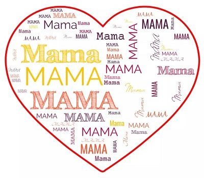 Scrierea cuvântului „MAMA” – emoție, magie, iubire pură …
